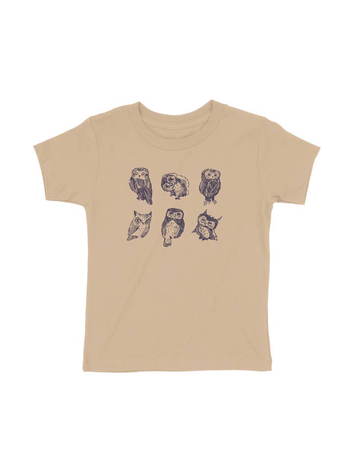 Camiseta de Coruja para Criança por atacado de Buffalo Mountain Print + Supply