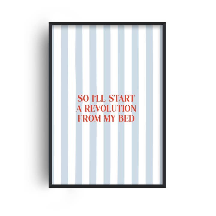 Fanclub – wholesale Konsttryck – Starta en revolution från min säng Oasis Retro Music Giclée Art
