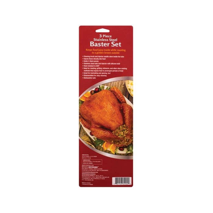 HIC - Harold Import Co. - Wholesale Kitchen Tool/Gadget - HIC Kitchen Roasting Baster With Cleaning Brush And Needle, 2oz10