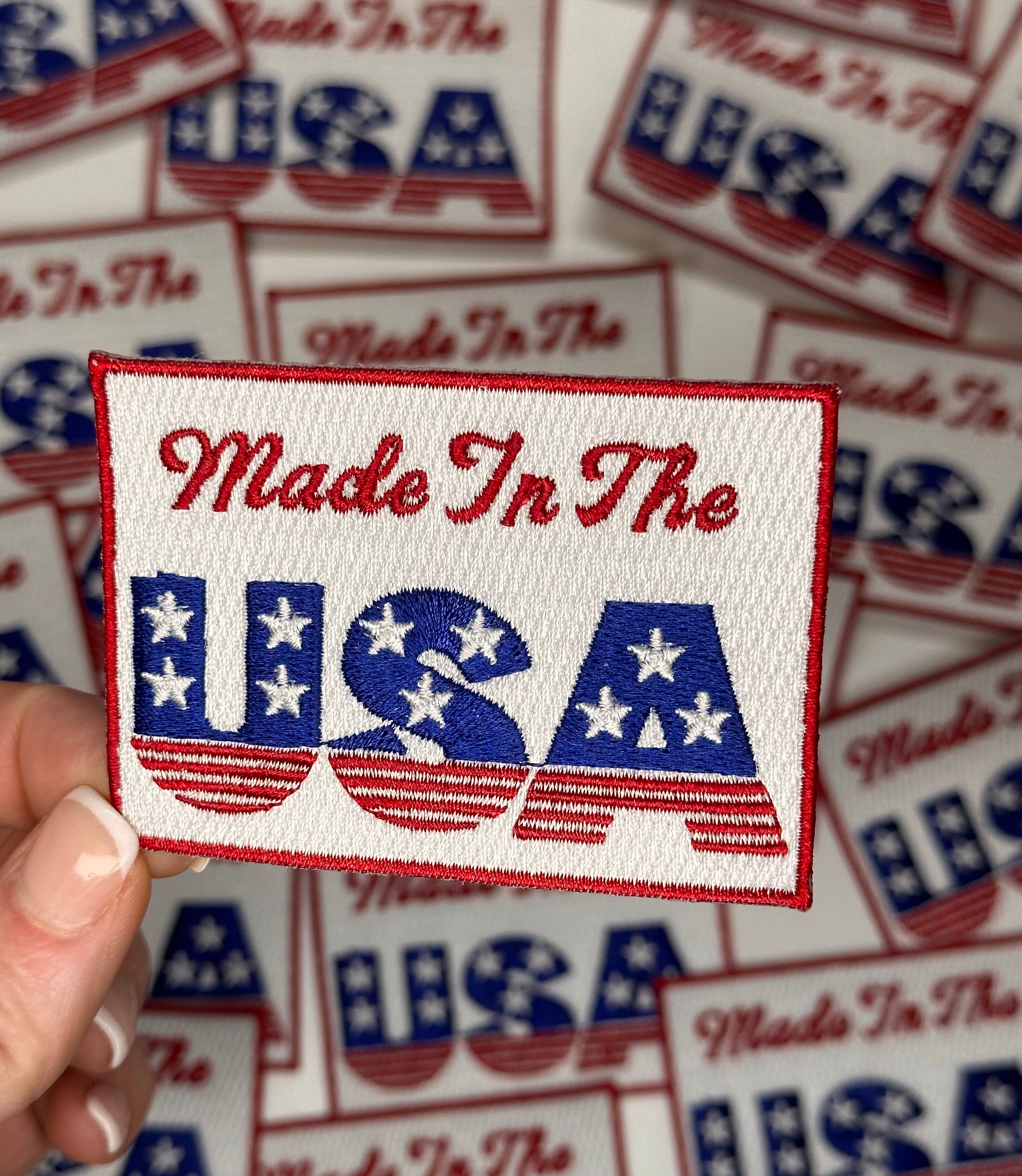 Aloe and Milk Boutique - Wholesale Patch - Made in the USA patch, Patriotic patches, trump, USA