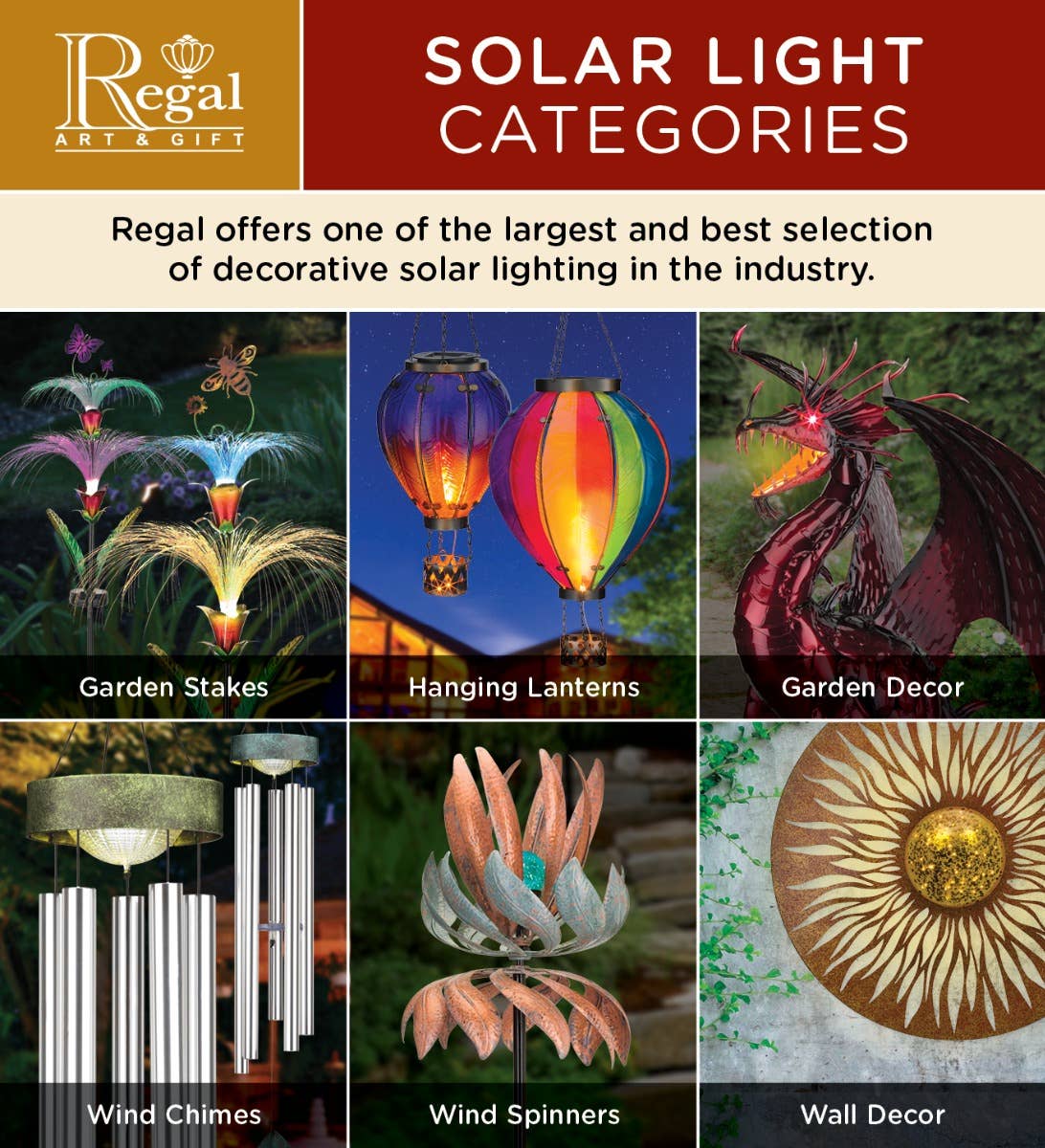 Murano Solar Stake - Amber for wholesale on Faire4