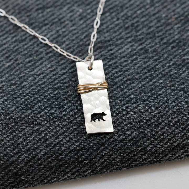 Bear Tag Necklace for wholesale by Altitude Jewelry