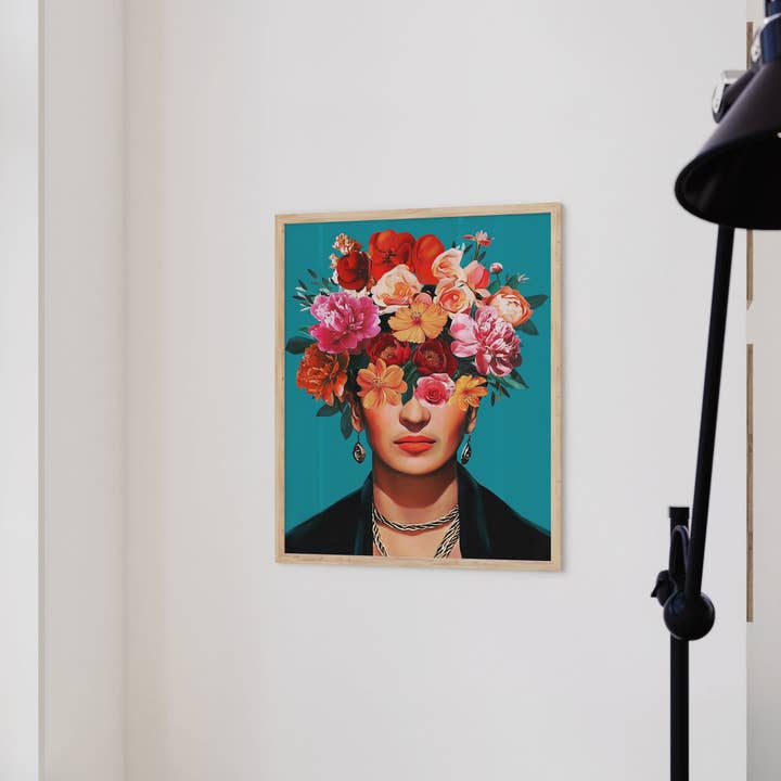 Haus and Hues – wholesale Art print – Frida Kahlo Floral Art Print