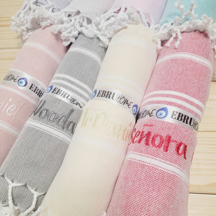 EBRU Home - Wholesale Beach towel - 10 Beach Towel set, Assorted sand free Towel, Cabana Stripe4