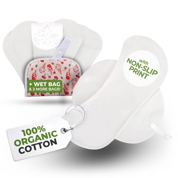 Non-Slip Reusable Panty Liners for Teen Girls (Small, 7-Pack) - White Princess for wholesale by natissy