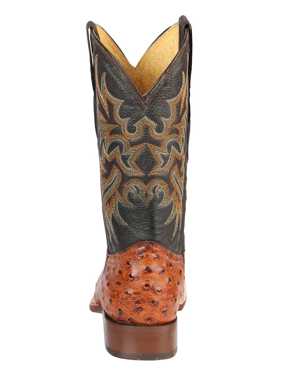 El General Western Wear - Wholesale Cowboy Boots - Women's - El General Rodeo - Printed Ostric leather boots - Cogñac 449362
