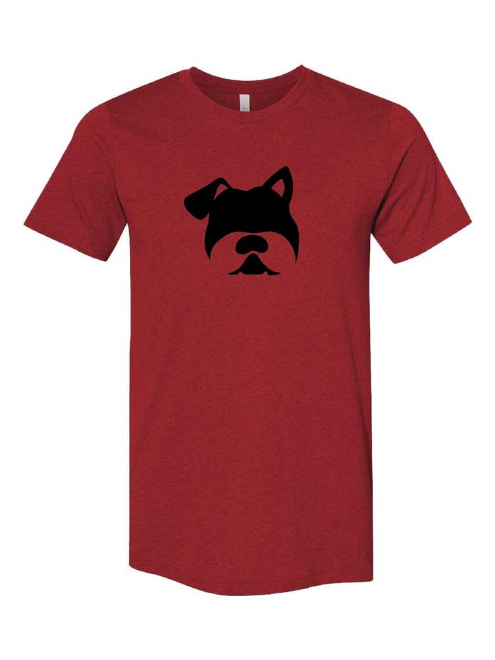T-SHIRT ICÔNE CHIOT IYKYK ; ROUGE CHINÉ pour la vente par SOUNDOFF
