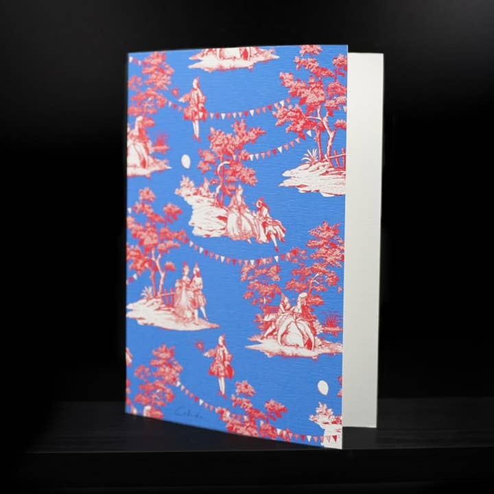 Blau-orange Doppel-Geburtstagskarte für den Großhandel von Editions MaT