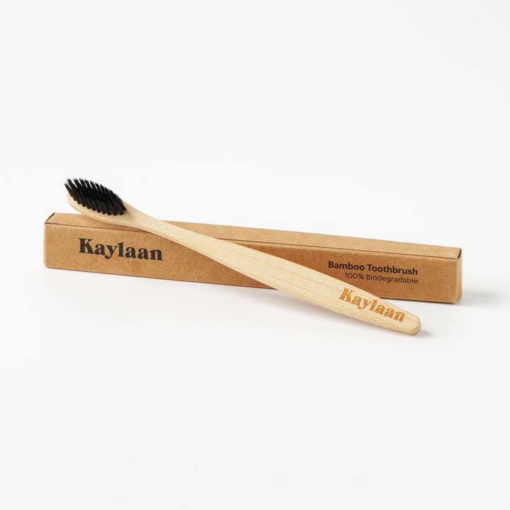 Kaylaan Bamboo Toothbrush – 100% Compostable & Plastic-Free for wholesale by Kaylaan Toothpaste and Mouthwash Tablets