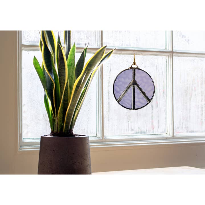 Samara Designs Studio - Wholesale Suncatcher - Glass Peace Sign Suncatcher30