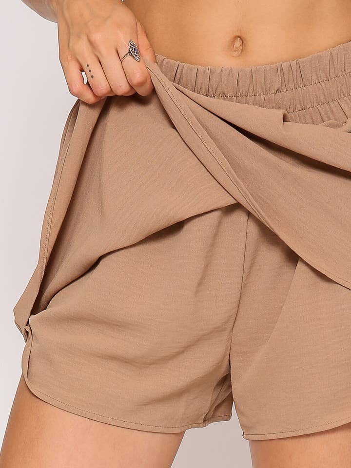 Smocked High Waisted Airflow Skort 3 for wholesale by TIMING