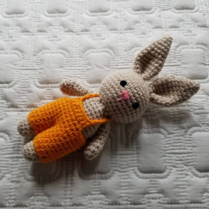 D & C TOYS - Wholesale Stuffed/Plush Toy - Kids & Baby - Knitted Hand Crochet Orange Bunny Plush Toy1