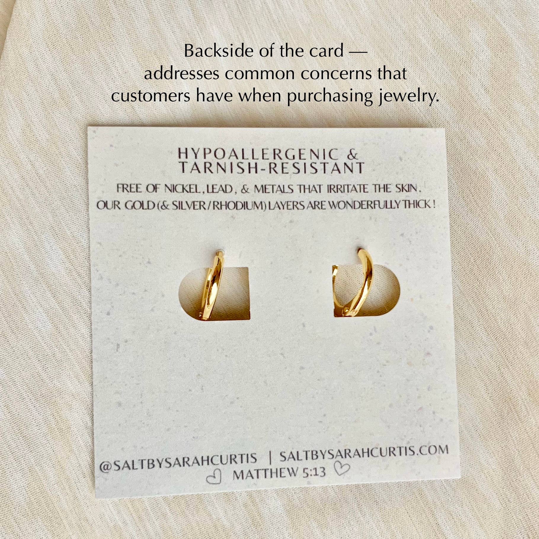 SALT by Sarah Curtis - Wholesale Huggie Earrings - TEAL EMERALD GEM HOOPS | gold | faceted gem earrings1