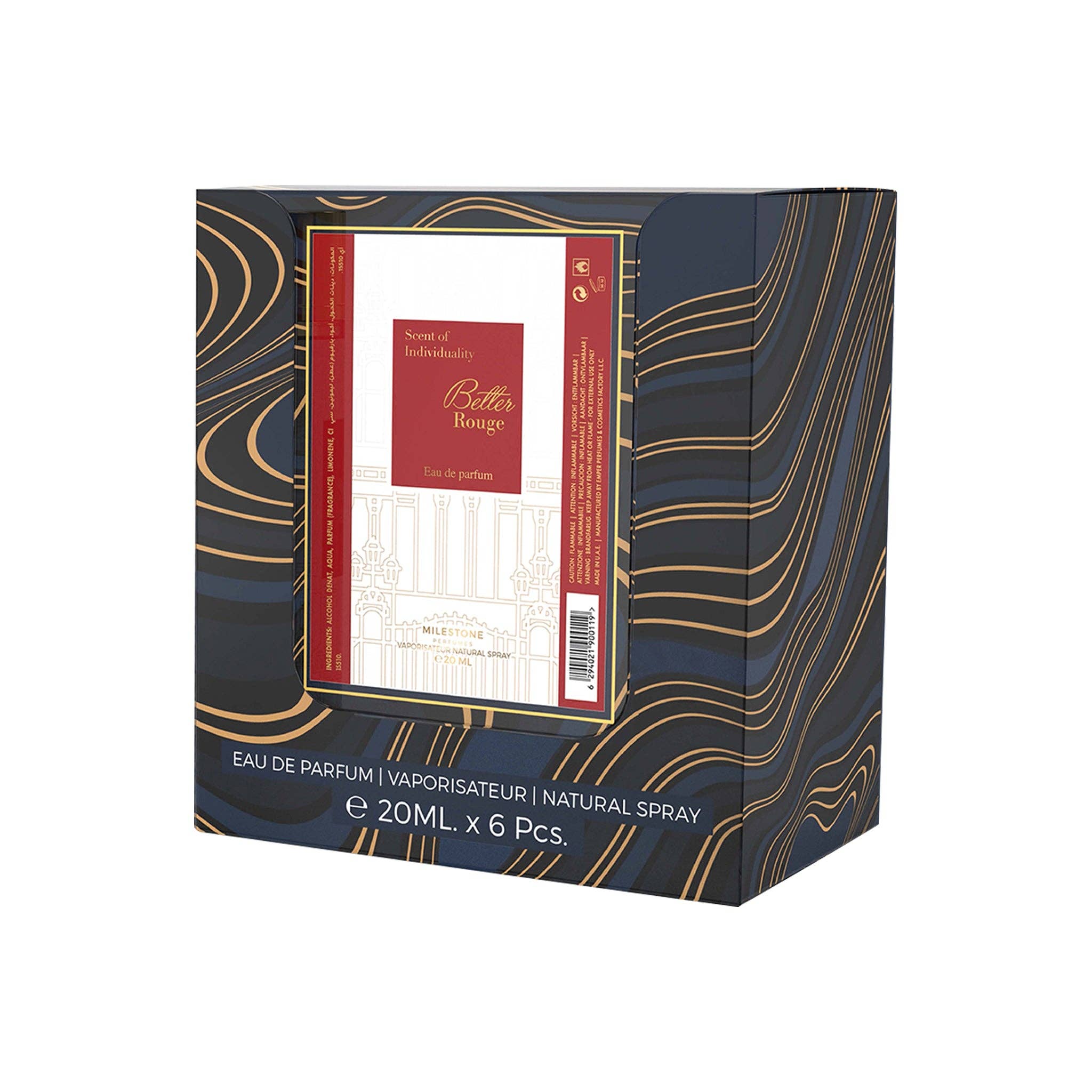 FRAGRANCE WHOLESALE LTD - Wholesale Perfume/Eau de Toilette - MILESTONE Better Rouge Eau De Parfum 5x 20ml Plus 1 Free Tester3