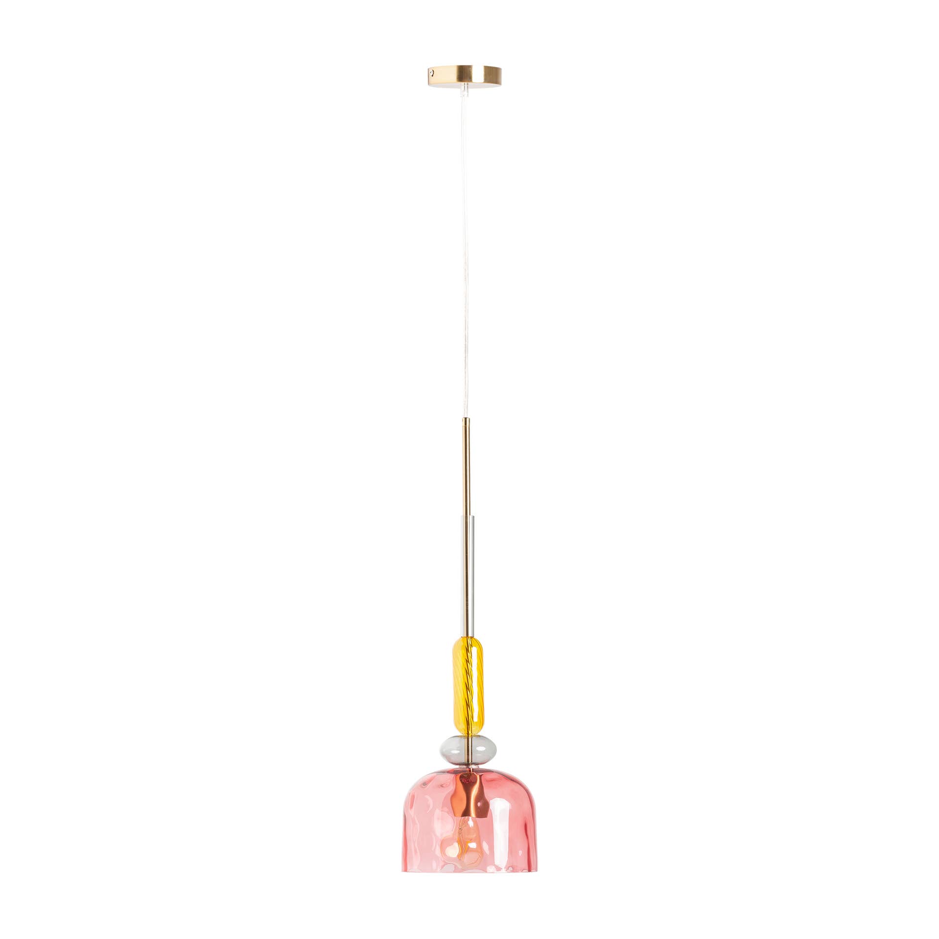 Kodu - Vendita all'ingrosso Lampadario/lampada a sospensione - Lampada a sospensione in vetro rosa 20x20x68cm1
