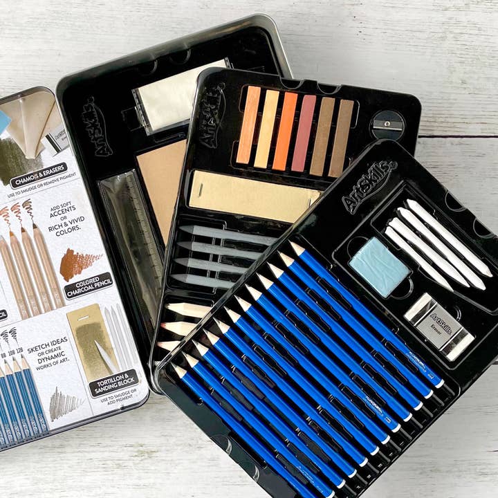 ArtSkills - Wholesale Sketchbook/Sketchpad - Charcoal and Graphite Sketch Kit, 39 Pieces