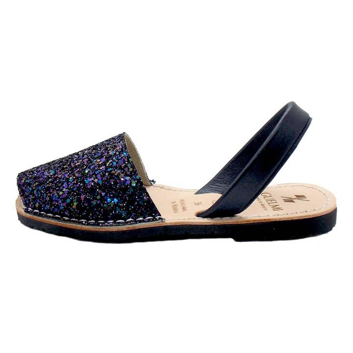 Abarca Macarella - Women's Glitter Anthracite for wholesale by GUELMI