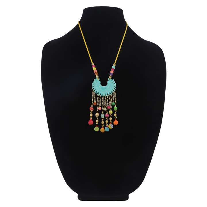 Abstract Beaded Pendant Necklace for wholesale on Faire