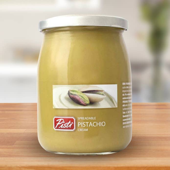 Pisti Pistachio Cream–Premium Spread. 6 Jars of 21.6 oz for wholesale by Casacella Foods