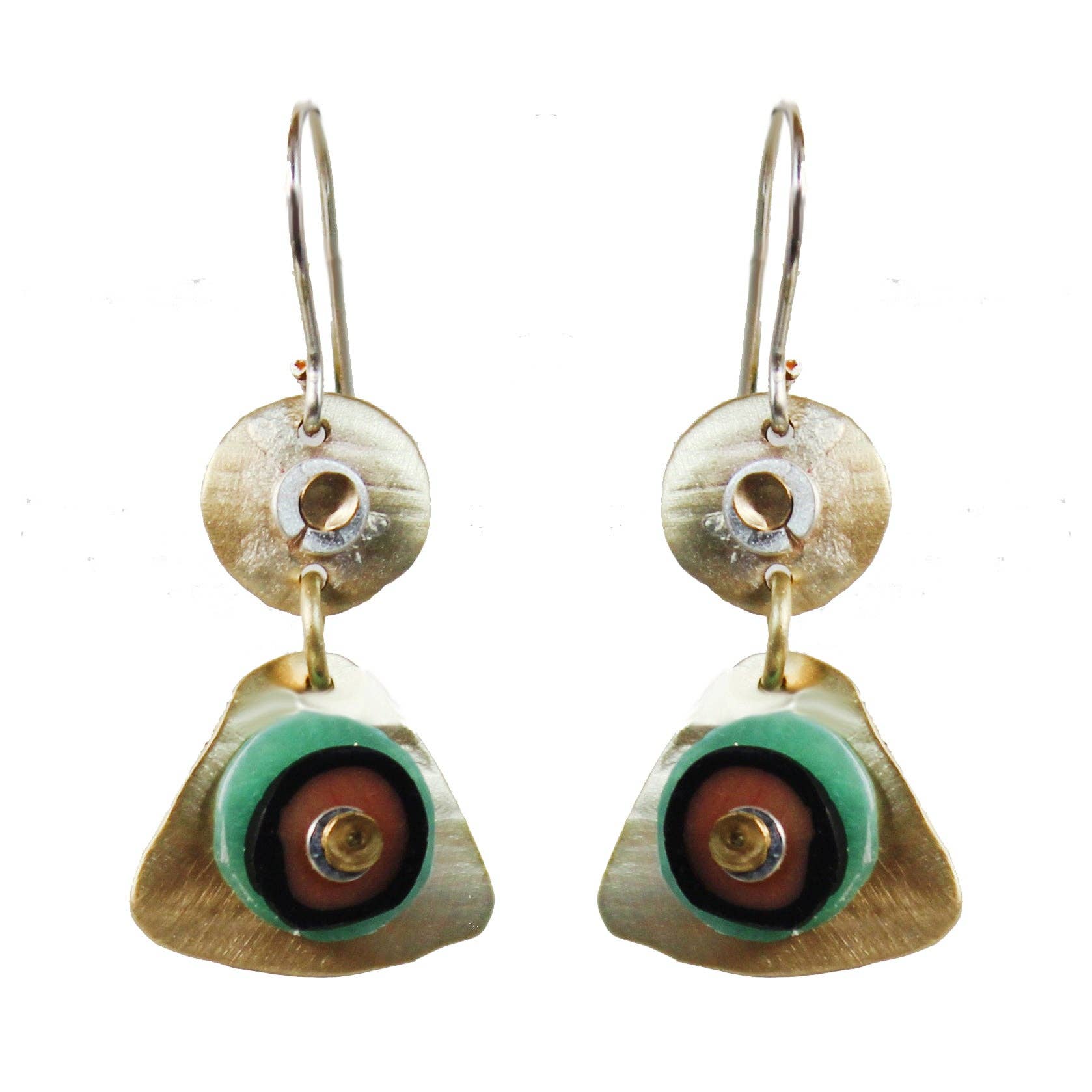 Whitney Designs Ltd. - Wholesale Dangle Earrings - Confetti Earrings Sterling and Brass Handmade in USA