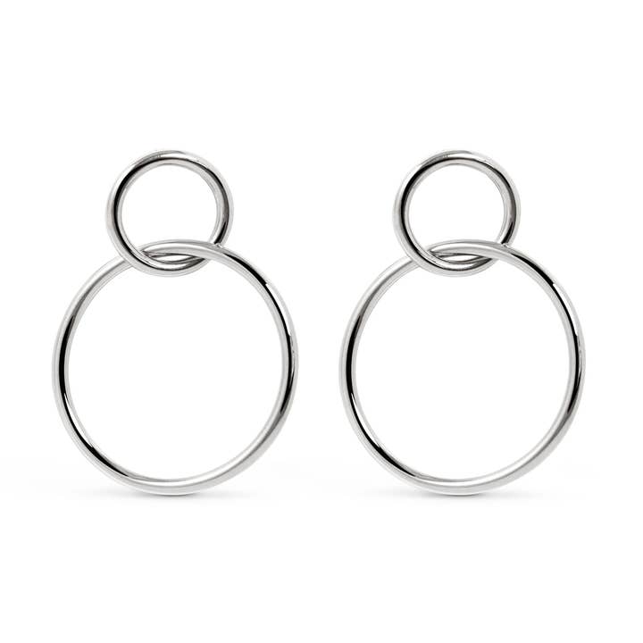 VEDHÆNG 2 CIRKLER SØLV BELAGT for engroshandel hos Destellos Mediterranean Jewels