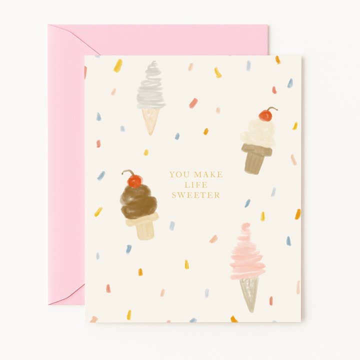 Olive and Lu Paper - Wholesale Love Card - You Make Life Sweeter Card0