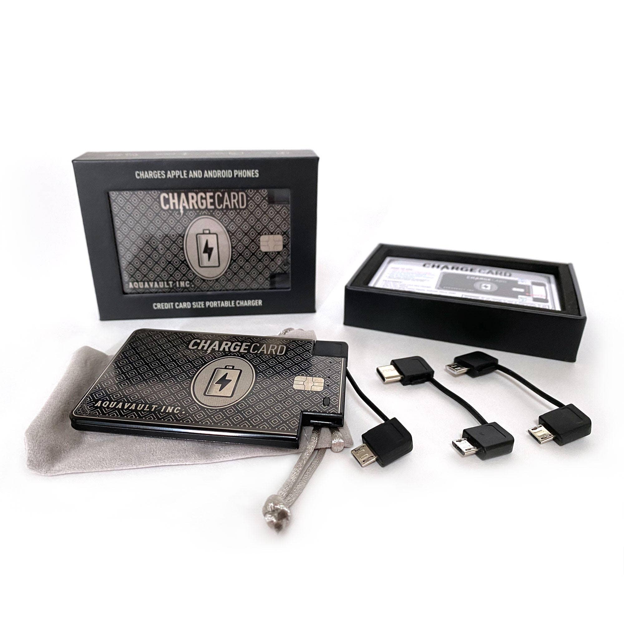 AquaVault Inc. – wholesale Bärbar laddare – ChargeCard® Ultra-Thin Kreditkortsstorlek Telefonladdare10