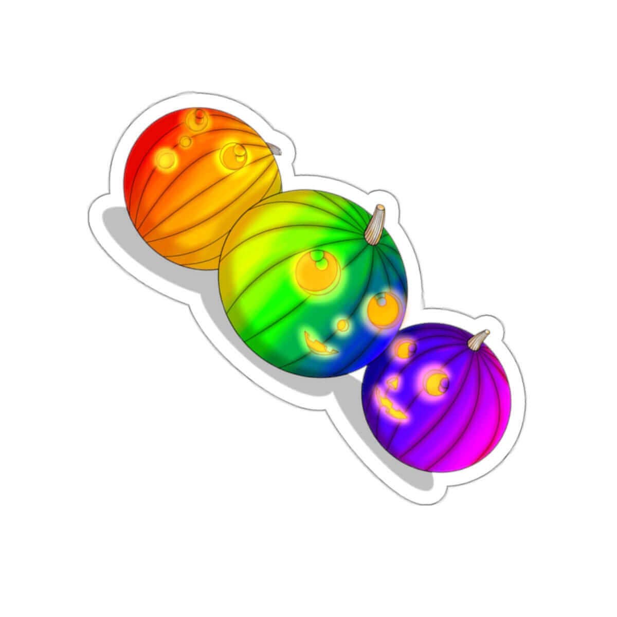 Celestia Libra Creative - Vente Autocollant - Des citrouilles planent sur les familles - Rainbow soutient les personnes autistes !0