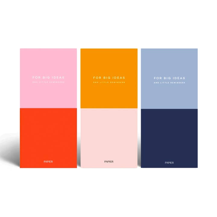 Papier - Wholesale Notepad - Colorblock Set of 3 List Notepads
