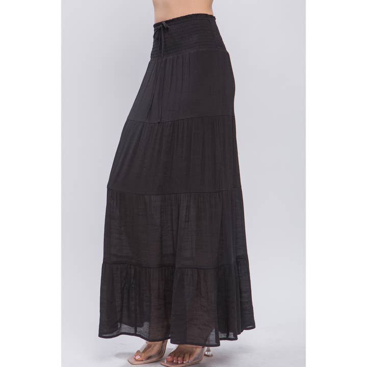 IVE - Wholesale Skirt - Women's - Smocked Maxi Skirt