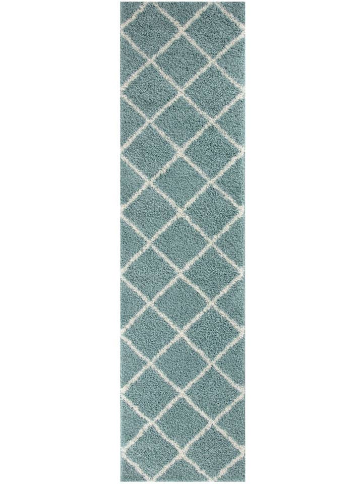 Marokkanischer Entenei-Blauer Zottelteppich | 550 für den Großhandel von THE RUGS