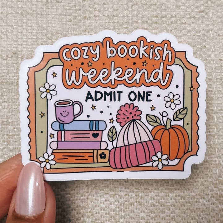 Cozy Bookish Wochenendaufkleber für den Großhandel von Kaela Milan Design Co