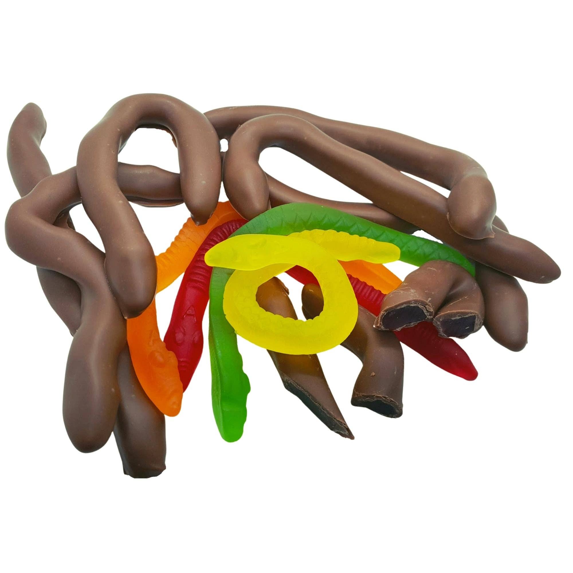 Poppy's Chocolate - Wholesale Chocolate-covered sweets - Milk Chocolate Coated Snakes 100g0