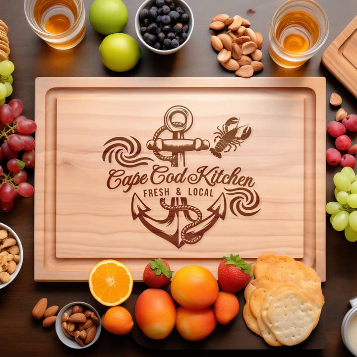 Cape Cod Nautisk Indgraveret Skærebræt – Kystkøkken for engroshandel hos Southern Farm Signs