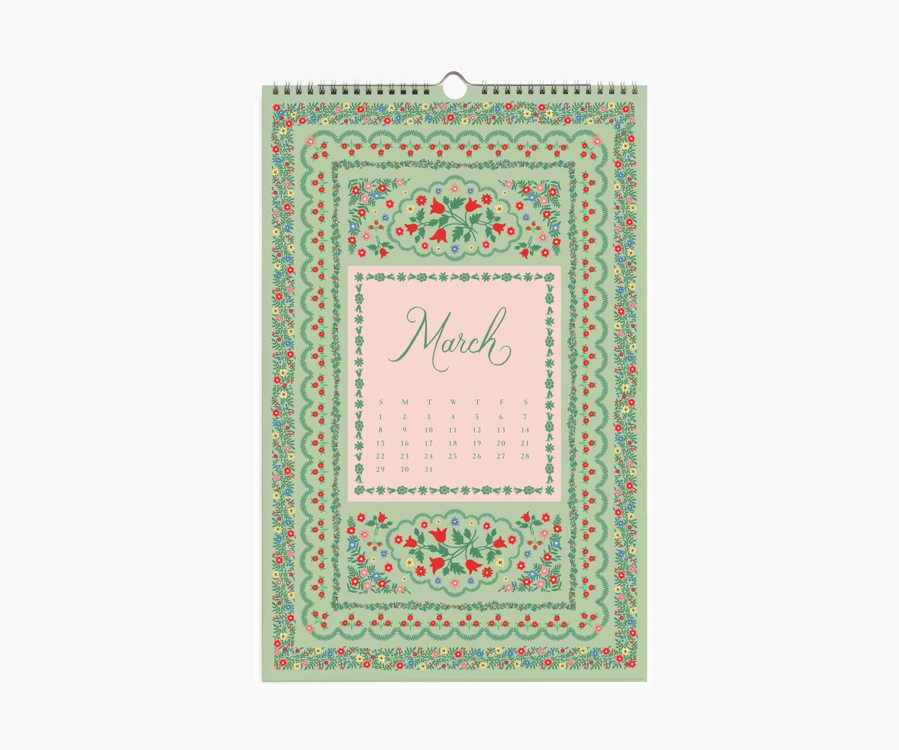 Rifle Paper Co - Wholesale Calendar - 2026 Flora Wall Calendar3