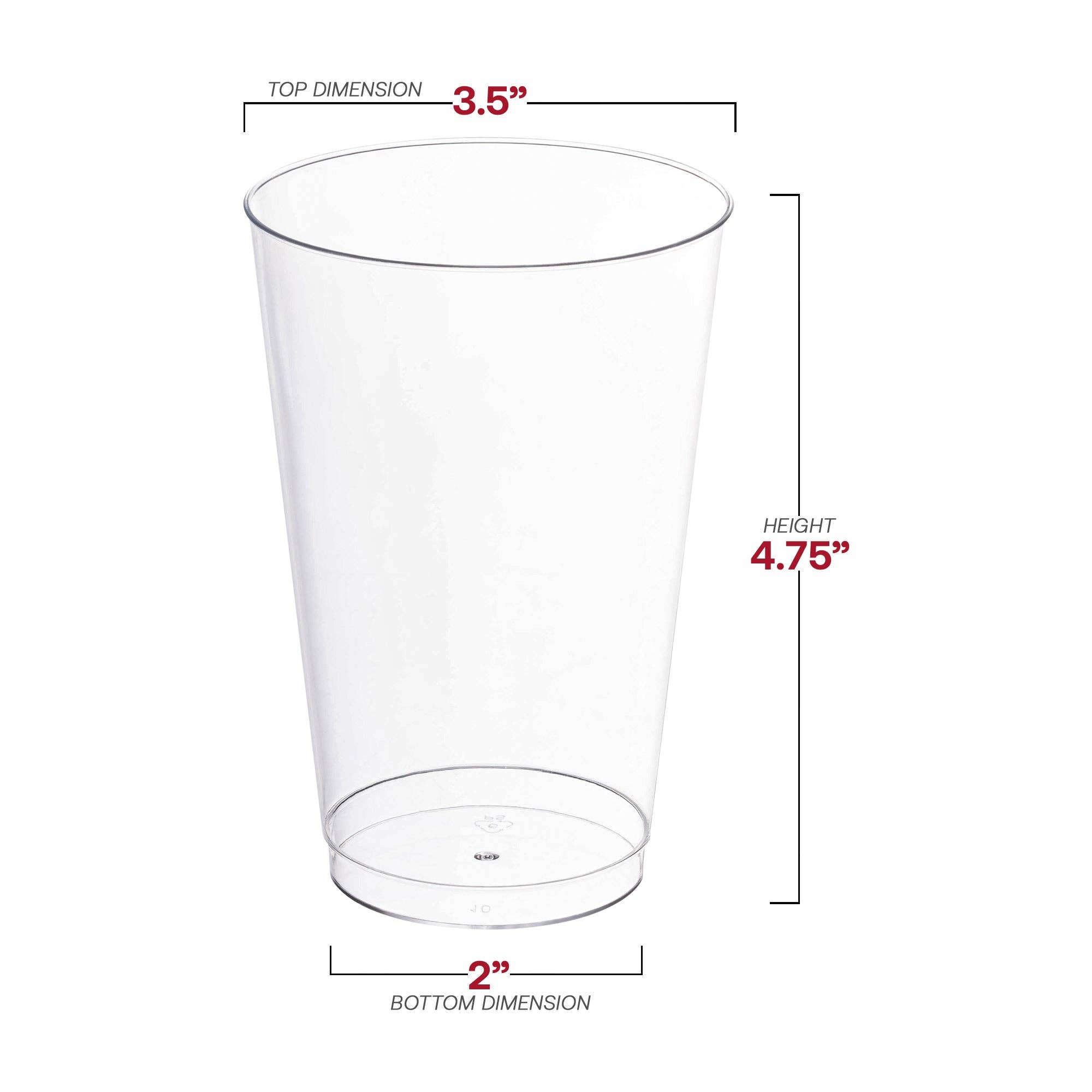 Smarty had a Party - Wholesale Disposable Cup - 14 oz. Crystal Clear Plastic Disposable Party Cups - 20 pcs3