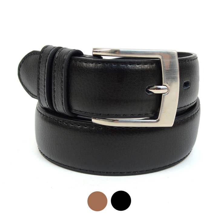 Selini New York - Wholesale Belt - Men's - Genuine Leather Men's Dressy Belt - MGLD18061