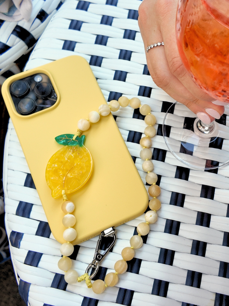 Solar Eclipse - Wholesale Phonecase Strap - Hand-painted Lemon Gemstone Bracelet Phone Chain1