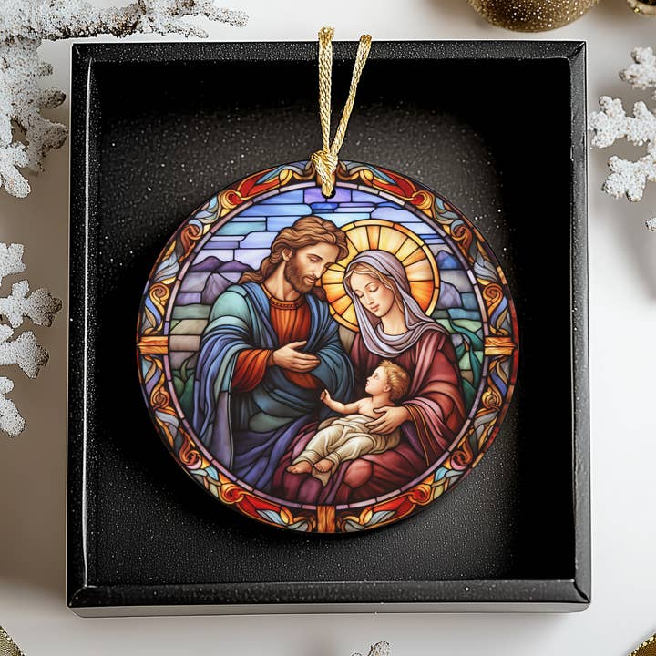 Fernville Creations - Wholesale Ornament - Nativity Scene, Stained Glass Image Christmas Ornament10