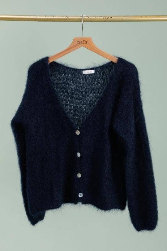 NAÏS PARIS – wholesale Cardigan – Women’s – V-neck cardigan with long sleeves in 80% kid mohair26
