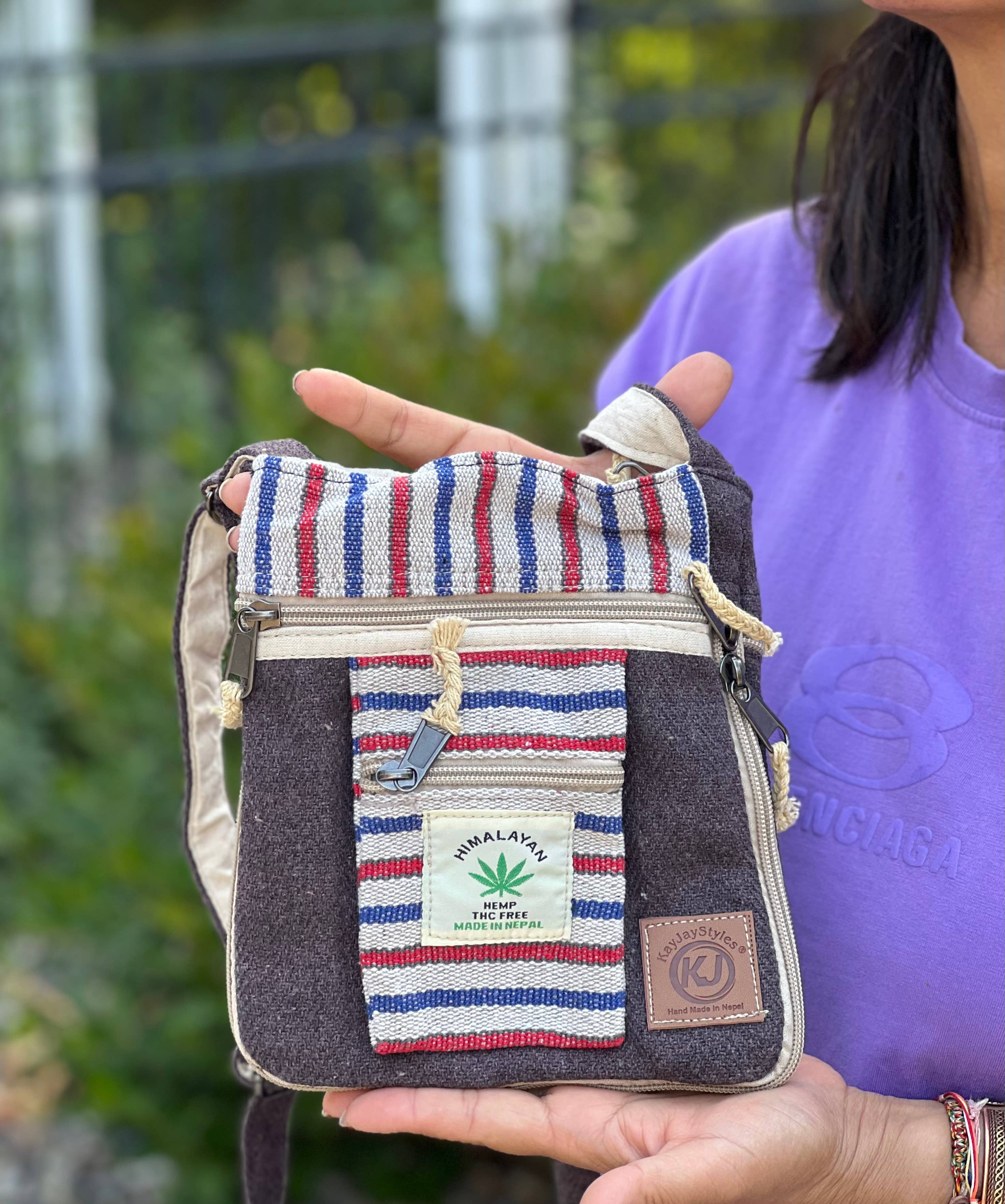 Lungta Imports - Wholesale Crossbodytas - Dames - Hemp Hippie kleine schoudertas, reistas, paspoorttas10