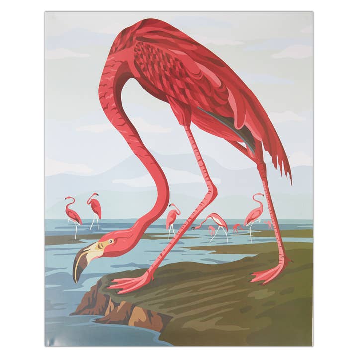 West Design Products – wholesale DIY craft kit – Natural History Museum Paint By Numbers Flamingo Hanging Kit6