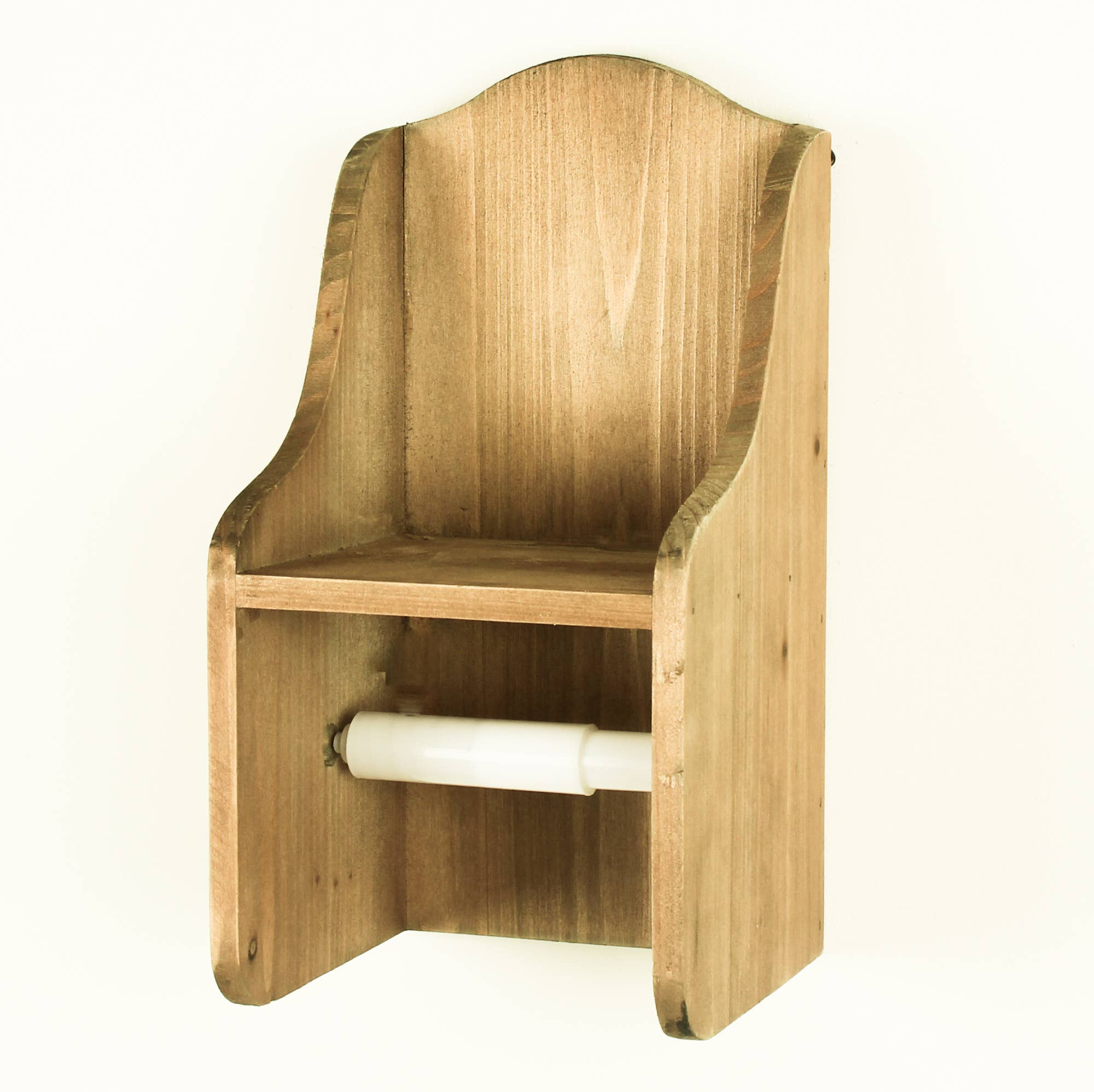 Originals International Ltd – wholesale Toilet paper holder – Natural Wood Toilet Roll Holder - Rustic Bathroom Storage1