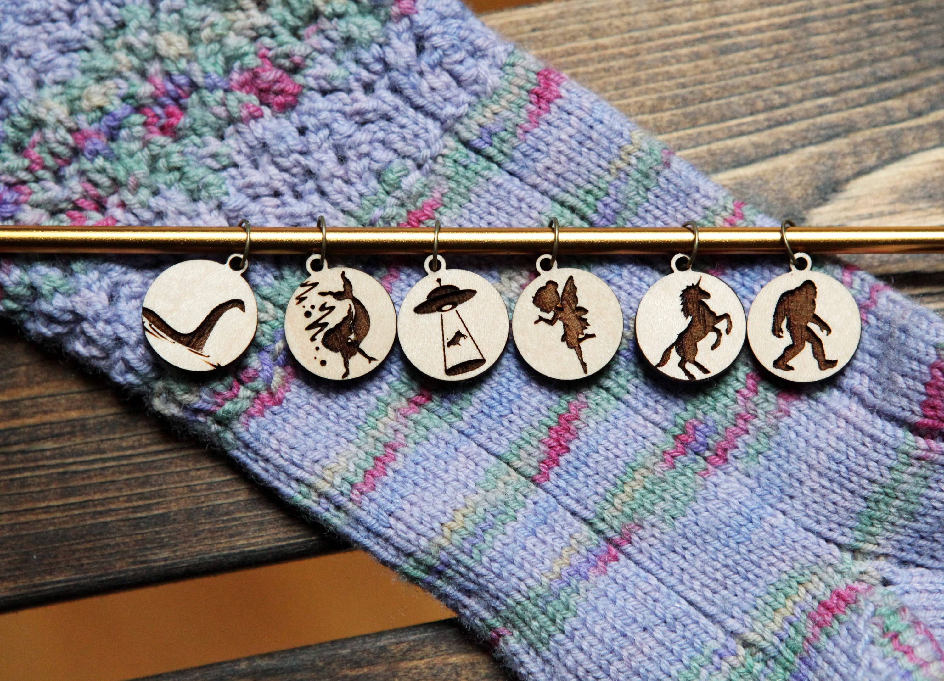 Sunrise Grove - Wholesale Knitting/Crochet Supplies - Cryptid Mythical Creatures Knitting Stitch Markers Set of 62