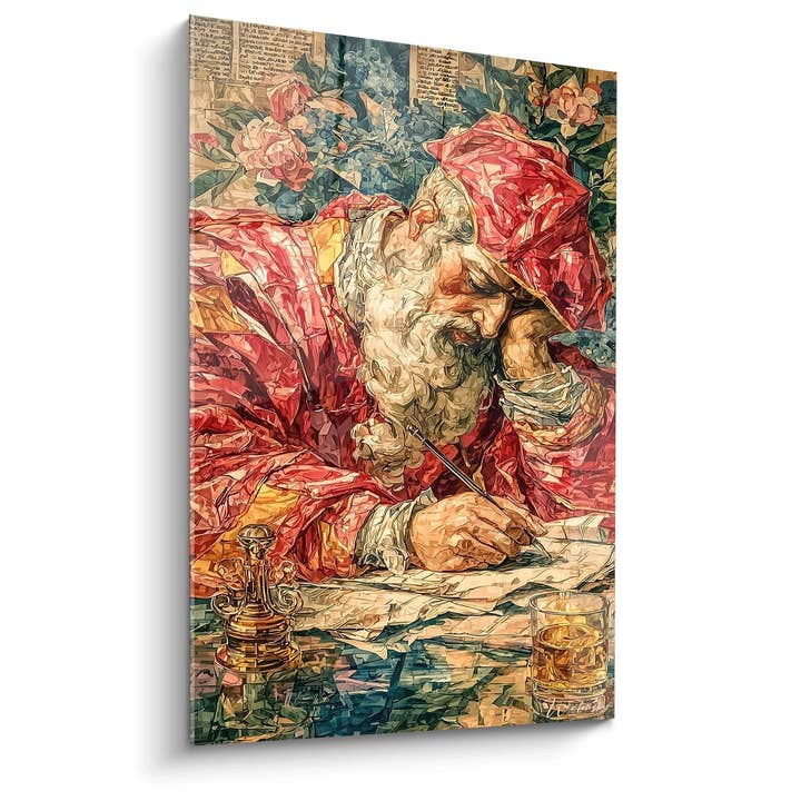 Saint Jerome Inspired Feather Painting - Italian Renaissance Edition for wholesale by Walensky