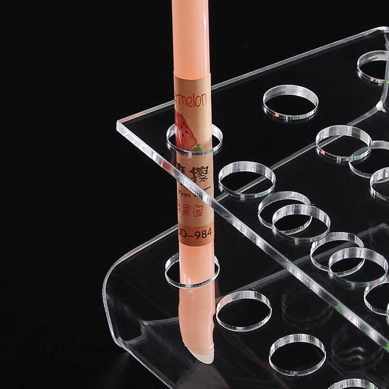 Clear Doublylayer Transparent Acrylic Pen Holder W1814 for wholesale on Faire3