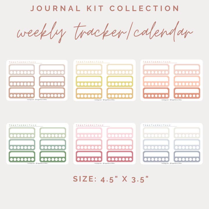 Weekly Trackers/Calendars - Journal Kit for wholesale by togetherwithkx