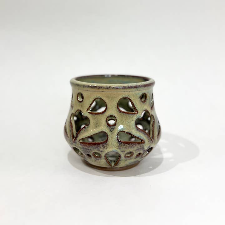 KF Stoneware - Wholesale Kaarsenhouder - Gesneden keramische votief, kaarsenhouder8