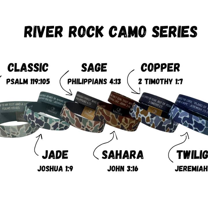 Versible - Wholesale Wristband - Versible® Wristbands - River Rock Camo Collection