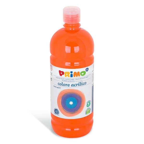 Peinture acrylique Primo, orange, 1000 ml pour la vente par Kids Craft Supplies